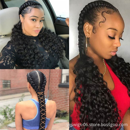 Cheap Wholesale Lace Front Wig OEM Vendors Human Hair Long Size 28 30 Inch Deep Wave Transparent Full Hd Swiss Lace Frontal Wig